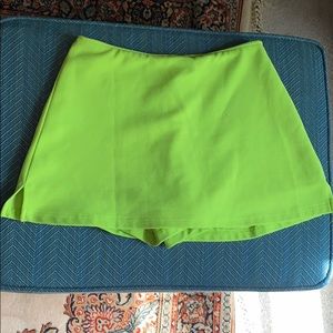 Vintage lime green mini skort